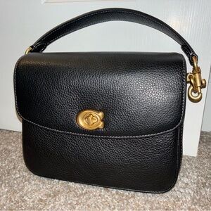 Coach Cassie 19 Pebbled Leather Black Crossbody